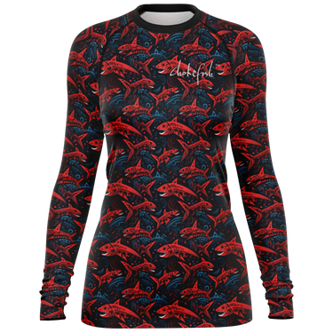 Chokefish™ Long Sleeve Rashguard Marine Woman's Shirt-001